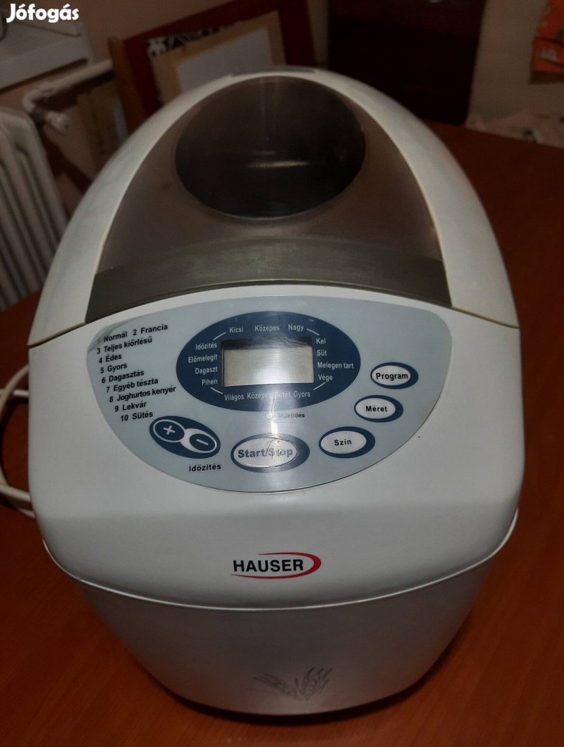 Hauser 850 w-os kenyérsütőgép