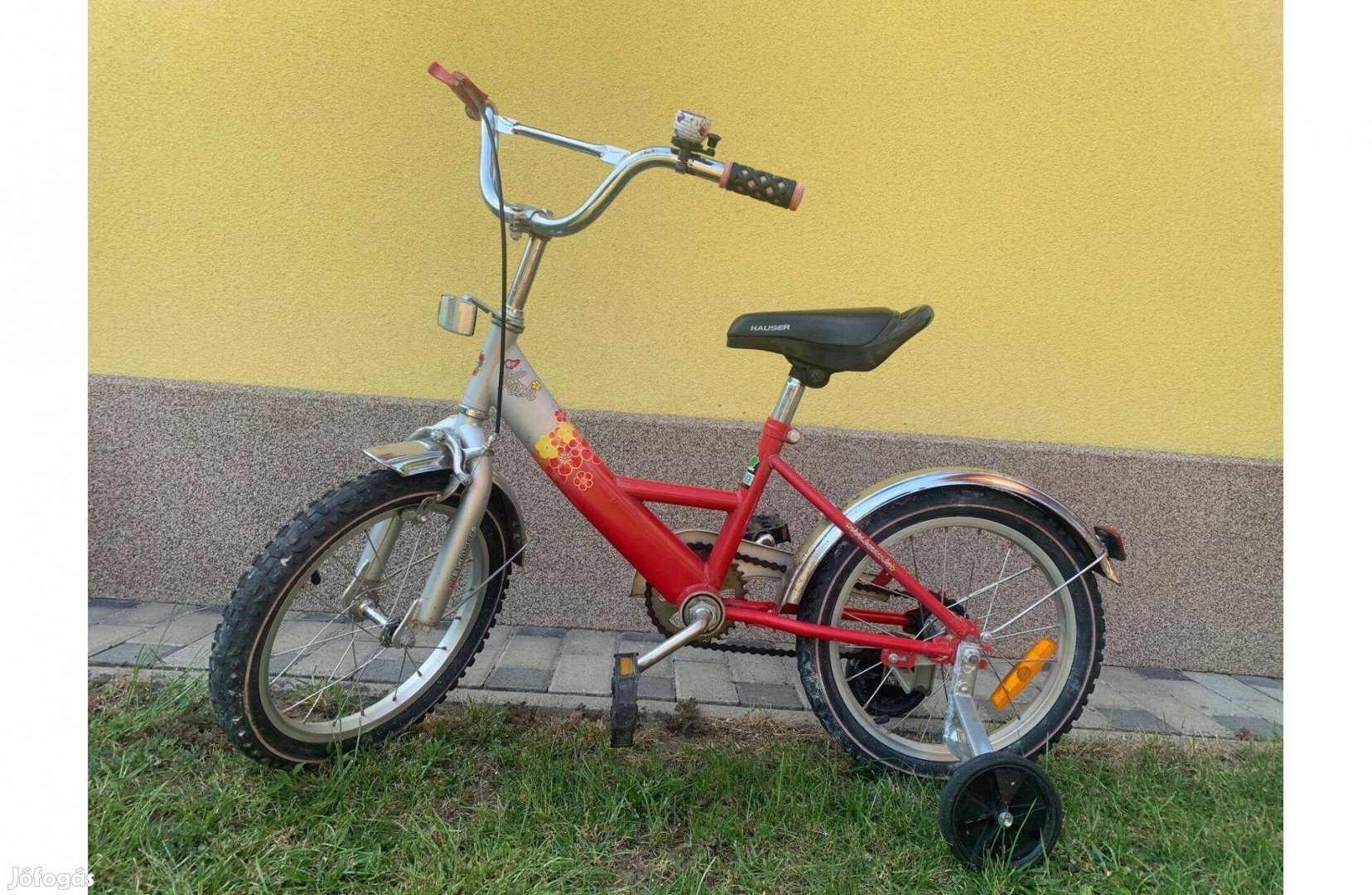 Hauser BMX 16'' Kiwi gyermek kerékpár bicikli pótkerékkel - acélból !!
