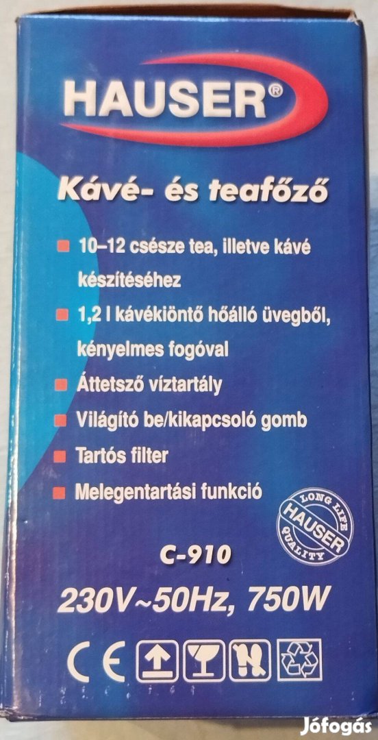 Hauser Tea és Káve főző új