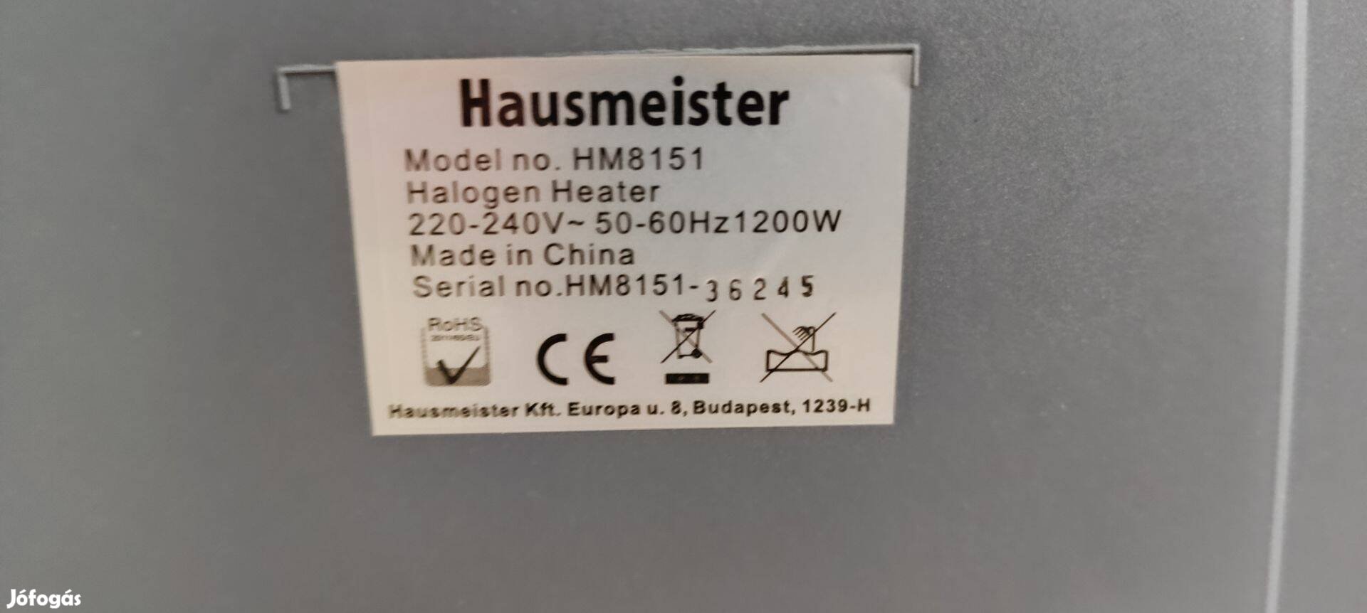 Hausmeister HM8151 Halogen melegítő