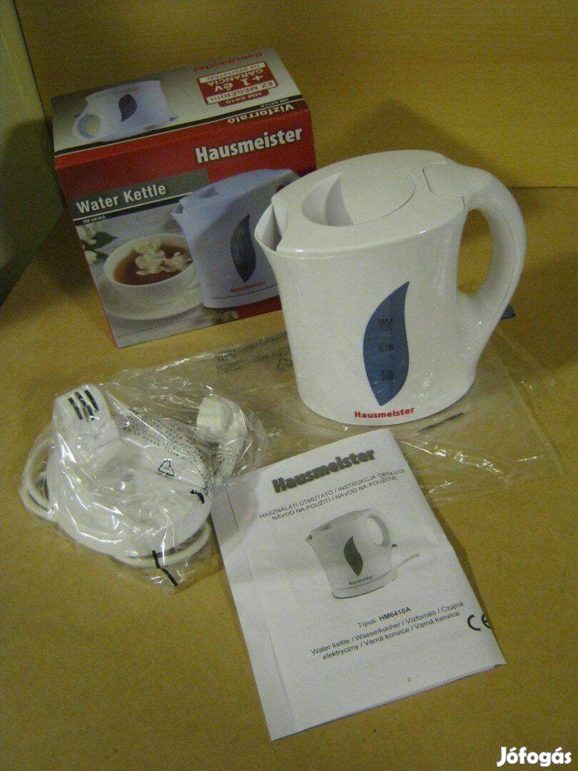 Hausmeister HM-6410 Vízforraló Fehér, 1 L, jótállással eladó. Új!