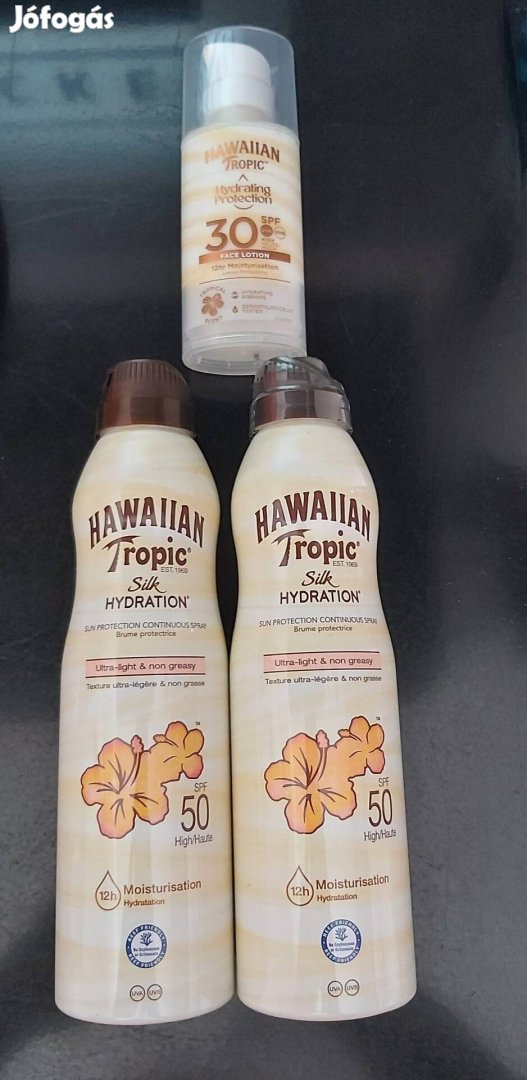 Hawaiian Tropic napozó SPF50 spray + arckrém SPF20