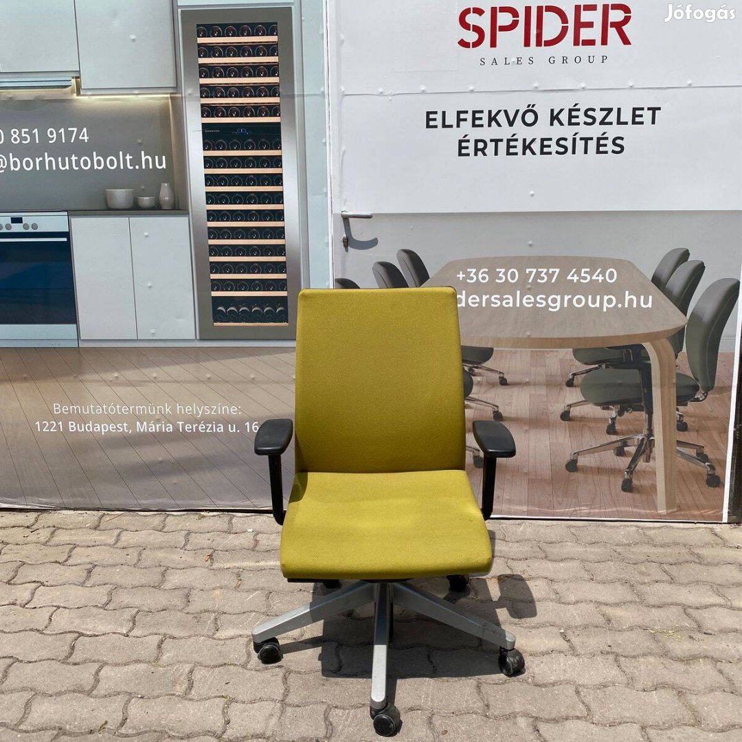 Haworth System 39 forgószék, gurulós szék, zöld színű - használt