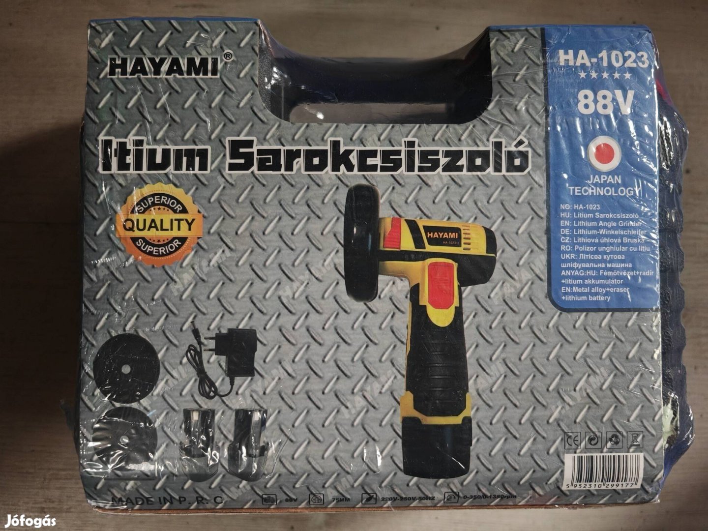 Hayami sarokcsiszoló 2db akkumulátorral