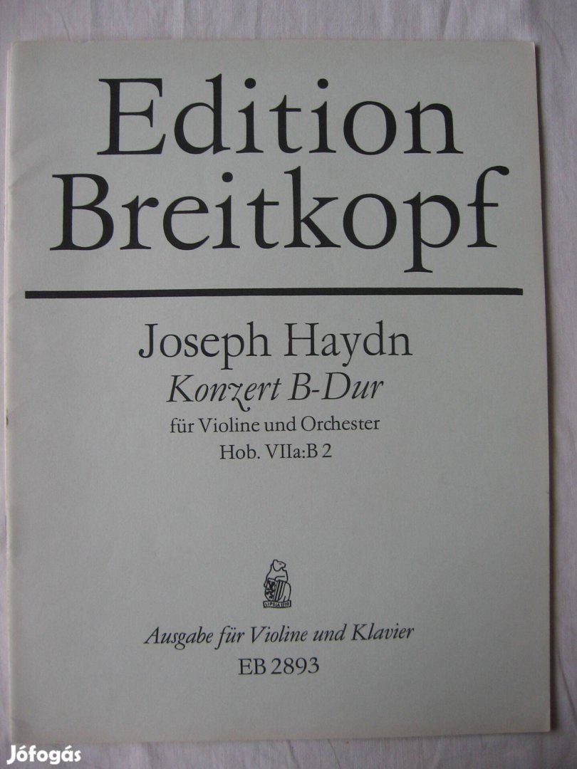Haydn B-dúr koncert hegedű kotta