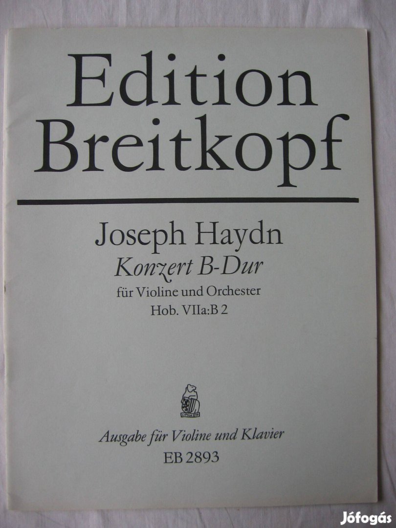 Haydn B-dúr koncert hegedű kotta