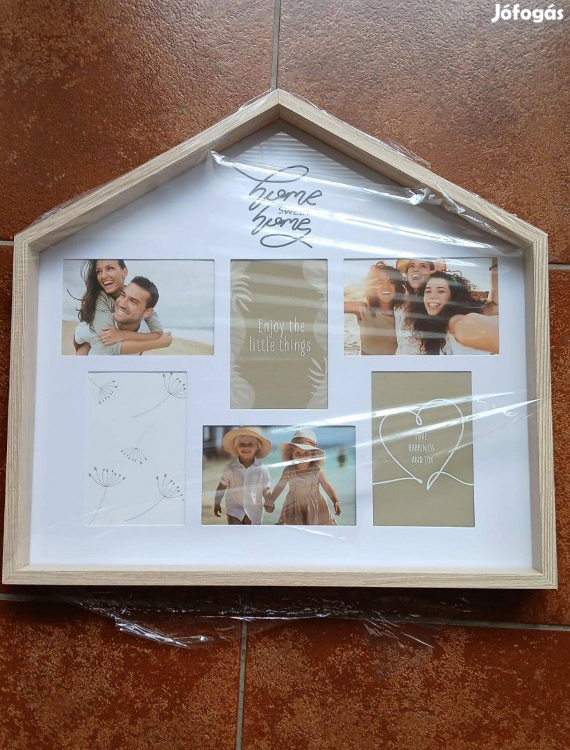 Ház alakú képkeret új esküvői dísz dekoráció A01
