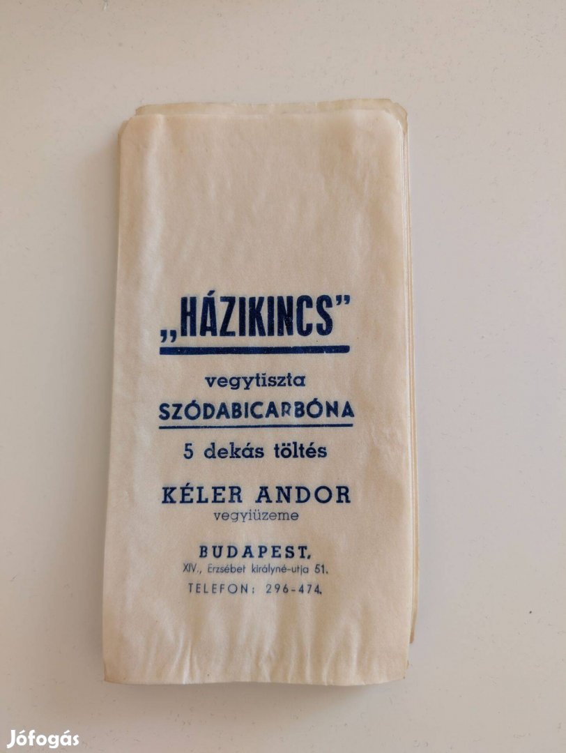 Házikincs 25db Szódabicarbona Zacskó! - Kéler Andor 1941