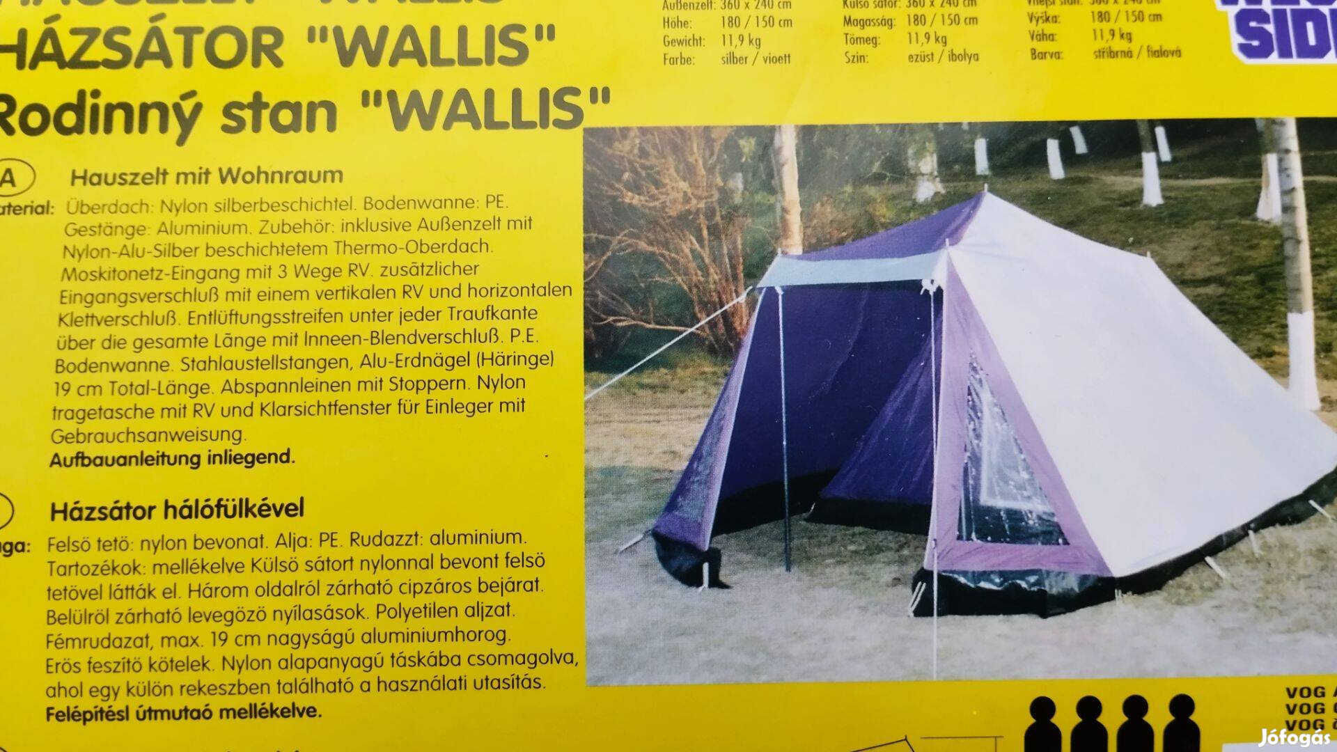 Házsátor hálófülkével, 4 személyes