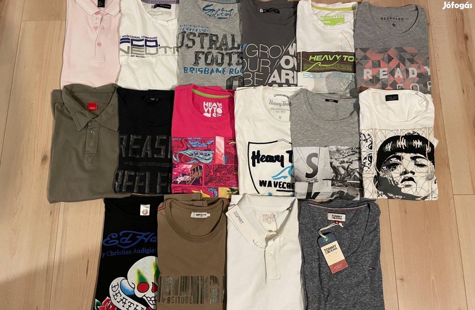 Heavy Tools,Reserved,GAS,Tommy Hilfiger,Zara,Esprit férfi póló 16db S-