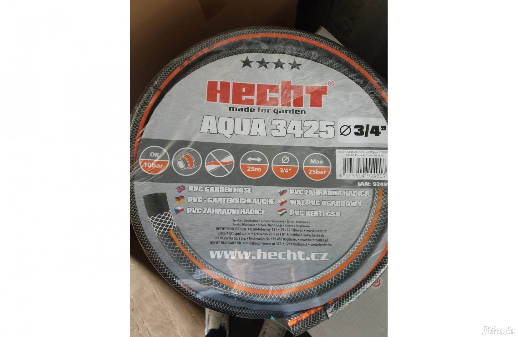 Hecht Aqua 3425 - Locsolótömlő 3/4" 25M