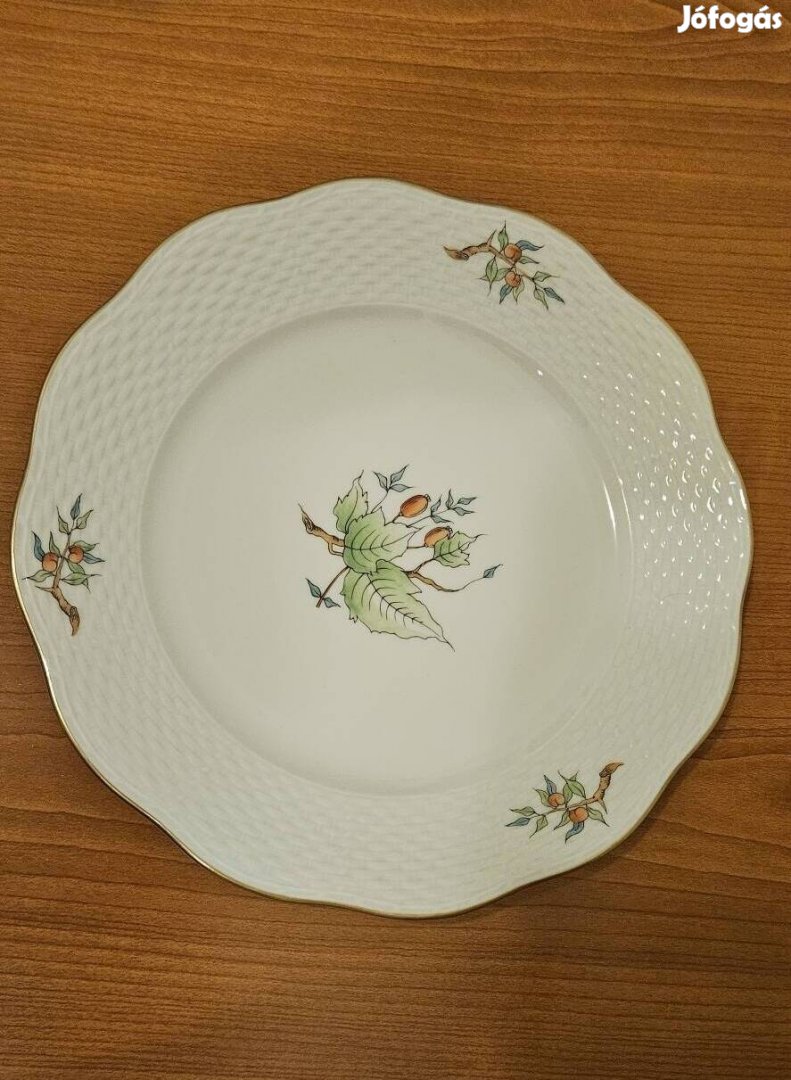 Hecsedli mintás Herendi porcelán tányér 21 cm