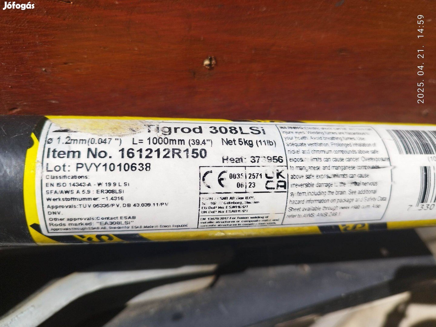 Hegesztáőhuzal Esab 308LSI