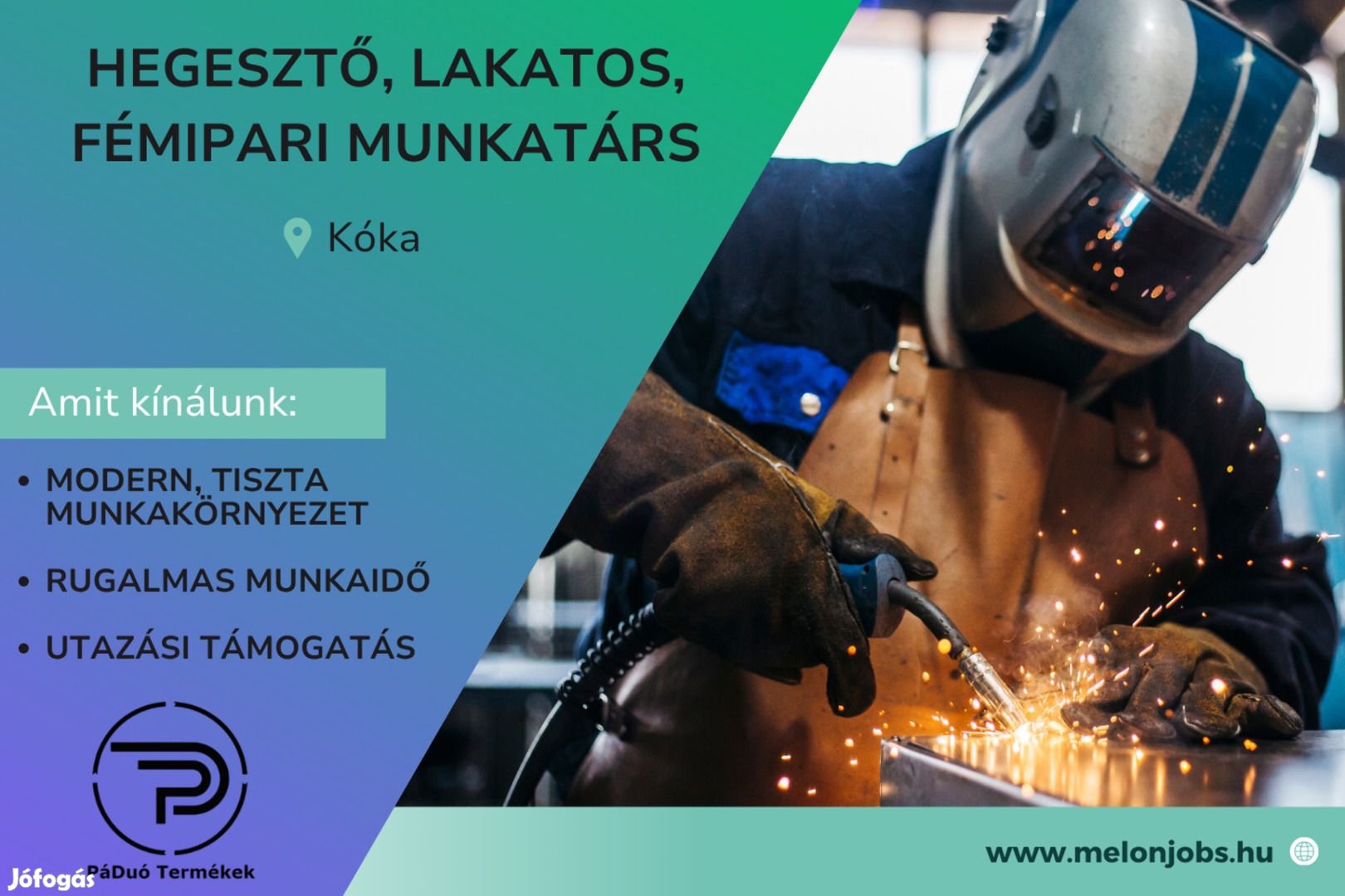 Hegesztő, lakatos, fémipari munkatárs