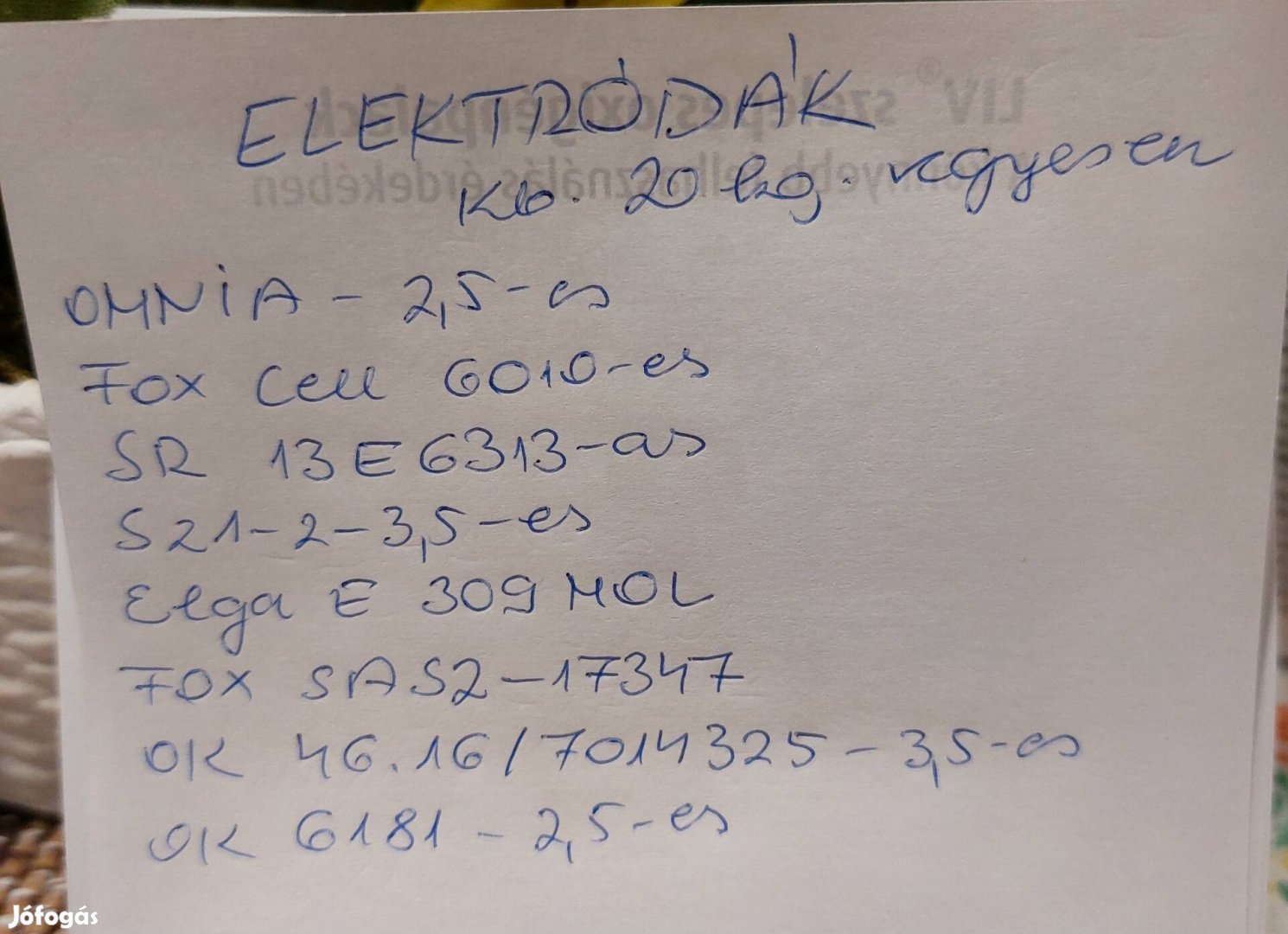 Hegesztő elektródák eladók