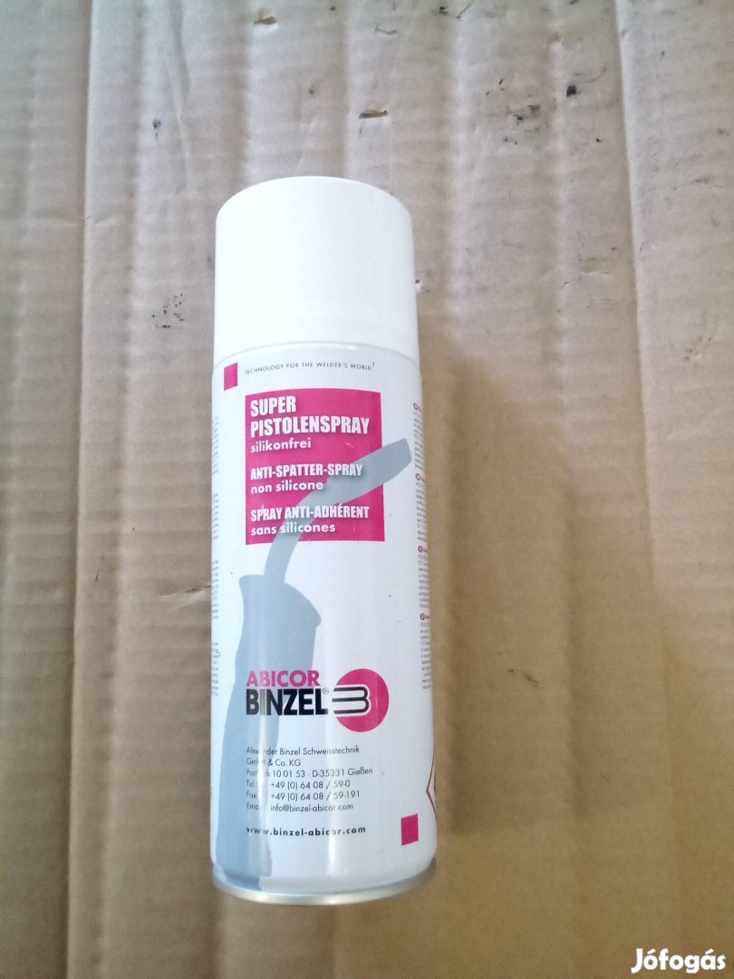 Hegesztő spray, szilikonmentes, letapadásgátló, abicor Binzel 