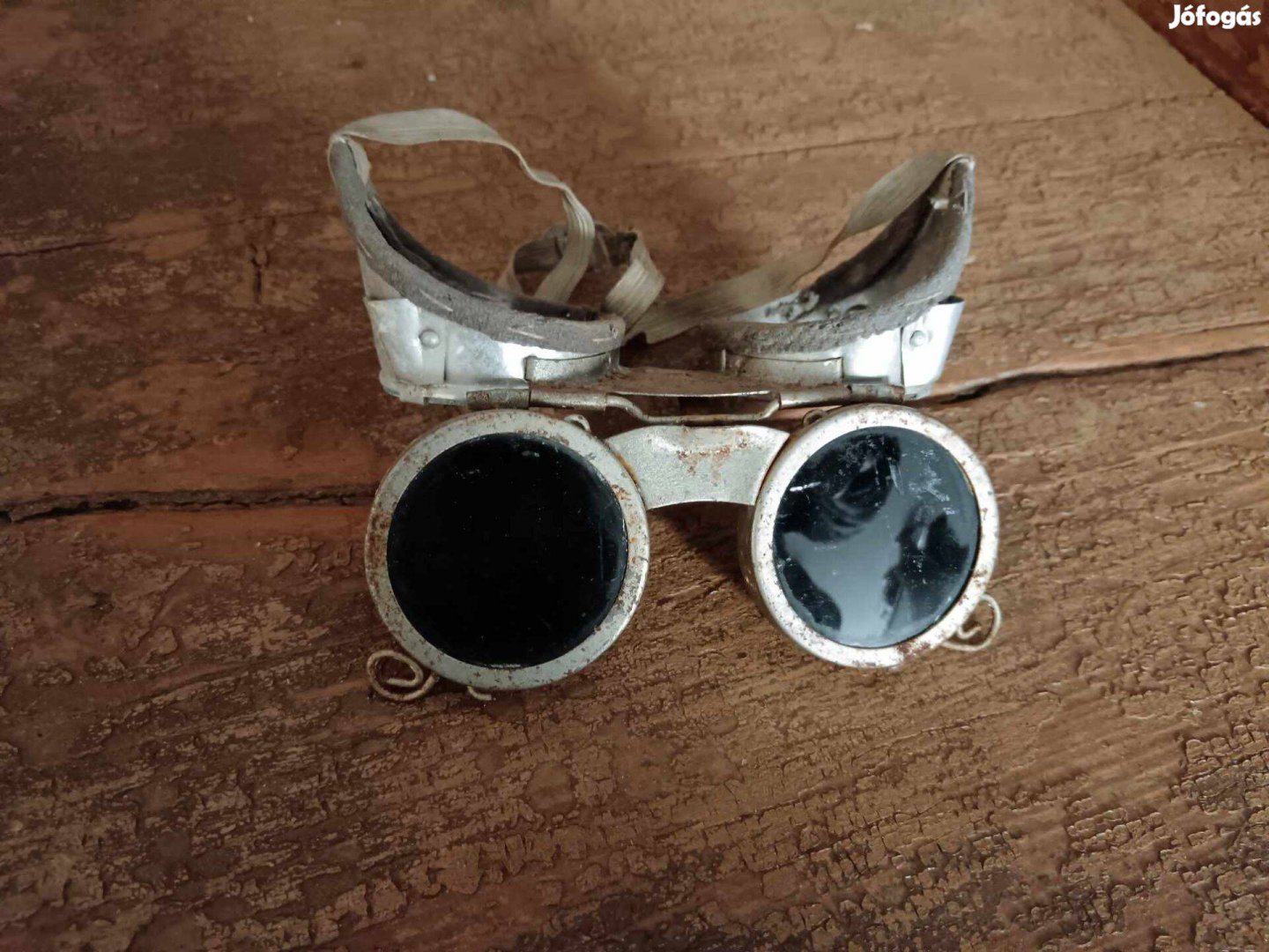 Hegesztő szemüveg, védő szemüveg talán az 1940-es, 50-es évekből