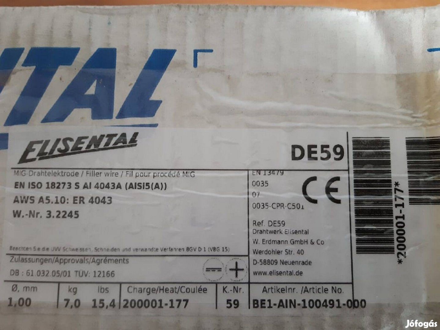 Hegesztőhuzal 7kg Alsi5