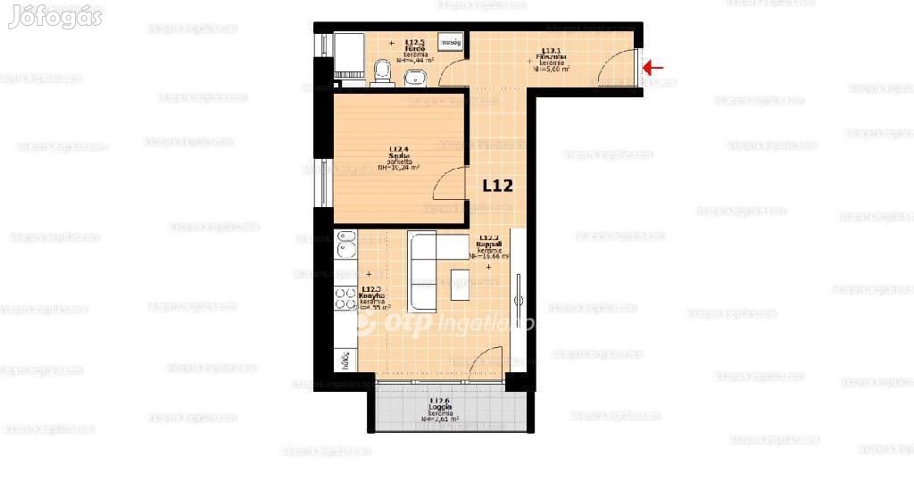 Hegyeshalomi 42 nm-es lakás eladó