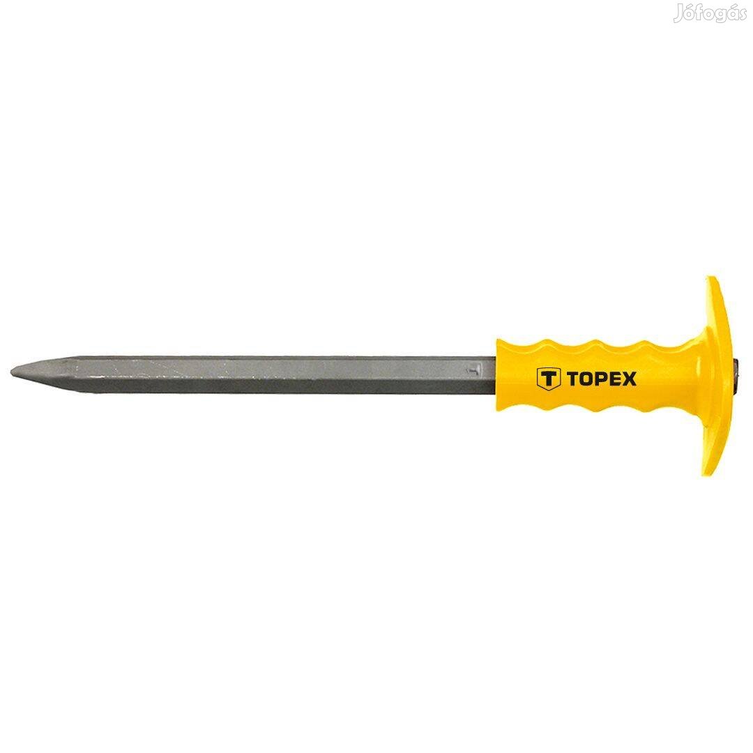 Hegyesvéső Topex 400x19mm kézvédővel 03A169