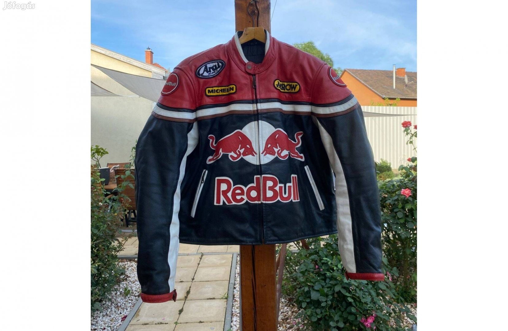 Hein Gericke Tuareg Red Bull Valódi Bőr motoros dzseki kabát XL piros
