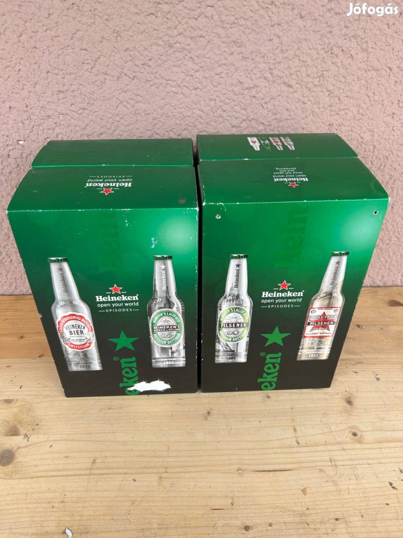 Heineken alupalackok díszdobozban