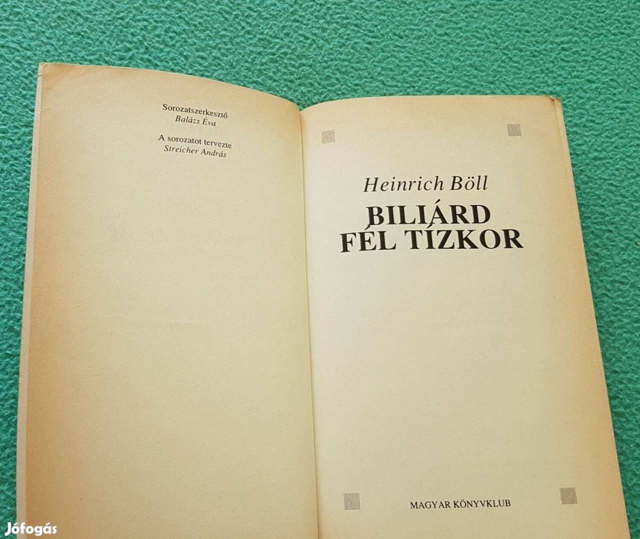 Heinrich Böll Biliárd fél tízkor könyv