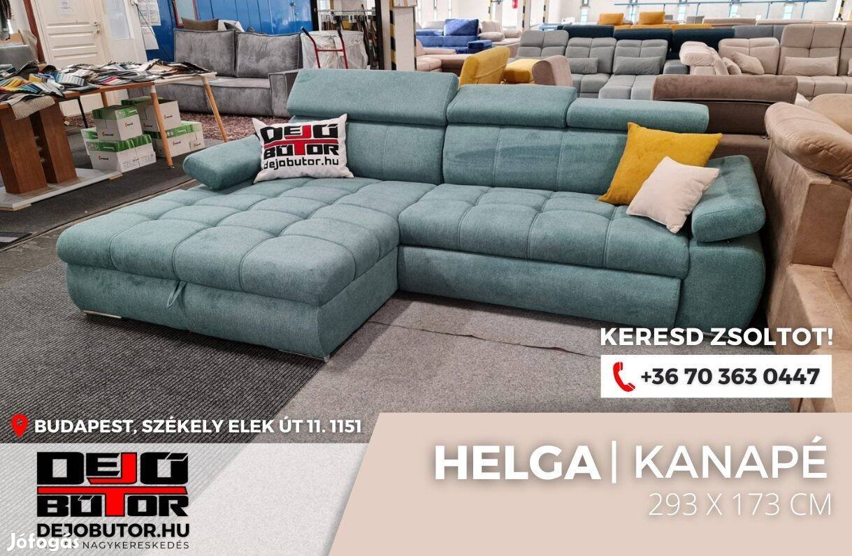 Helga aston 11 zöld kanapé sarok ülőgarnitúra 293x173 cm ágyazható