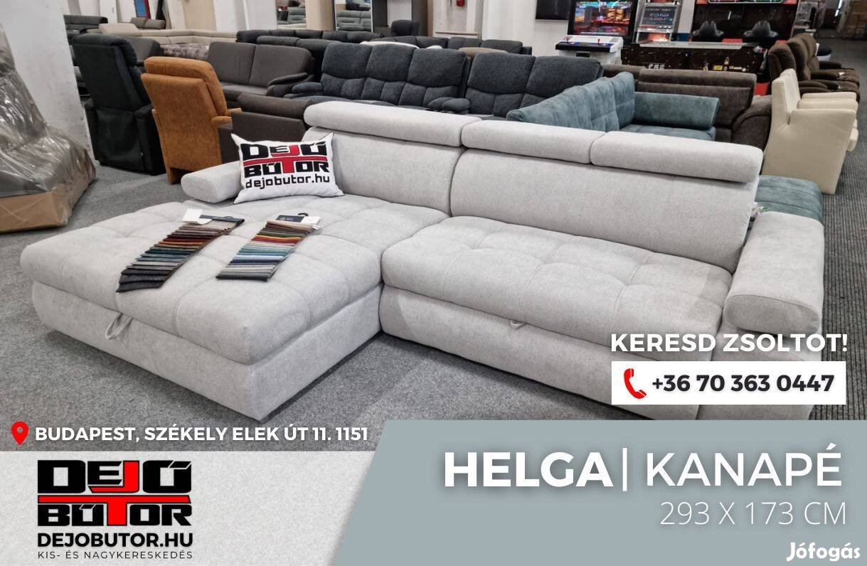 Helga aston 15 gray kanapé sarok ülőgarnitúra 293x173 cm ágyazható