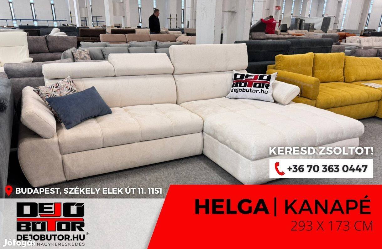 Helga rugós sarok kanapé ülőgarnitúra 293x173 cm ágyazható white