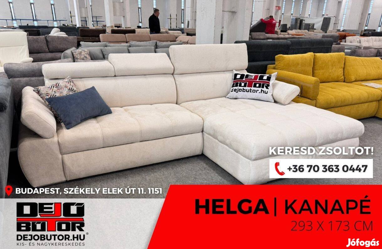 Helga sarok kanapé ülőgarnitúra rugós 293x173 cm fehér