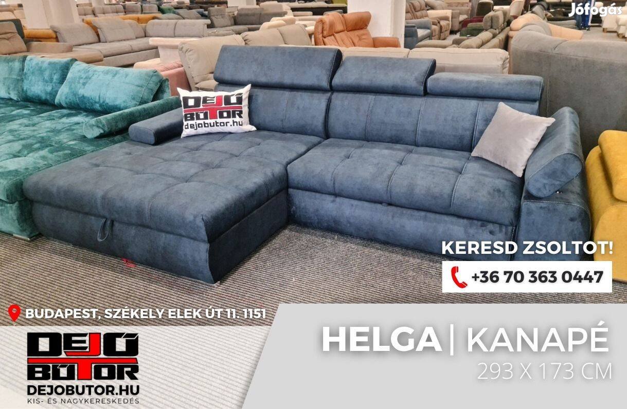 Helga sarok prémium kanapé ülőgarnitúra 293x173 cm rugós blue