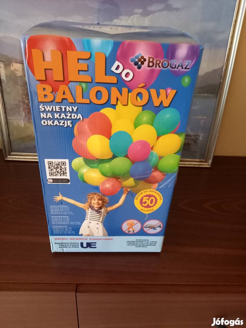 Helium gazpalack. Van benne meg gaz