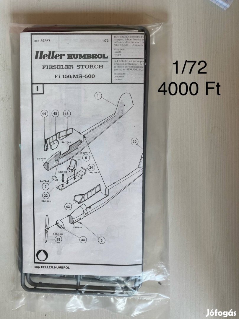 Heller Humbron Fieseler Storcz Fi 156/MS~500 1/72