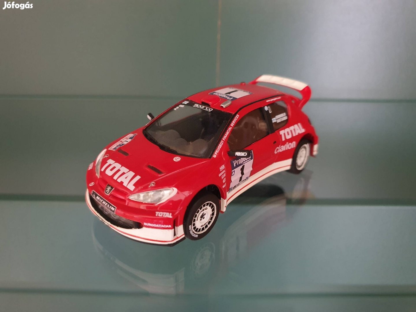 Heller Peugeot 206 WRC, 2003, 1:43 (Grönholm, Rautiainen) makett autó