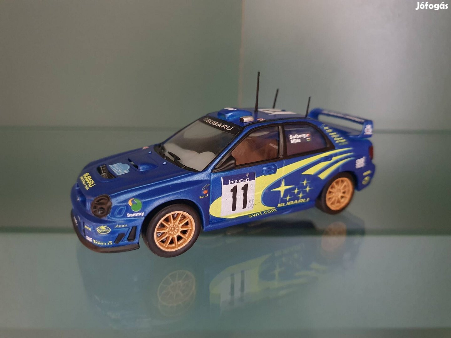 Heller Subaru Impreza WRC, 2002, 1:43 (Solberg, Mills) makett autó