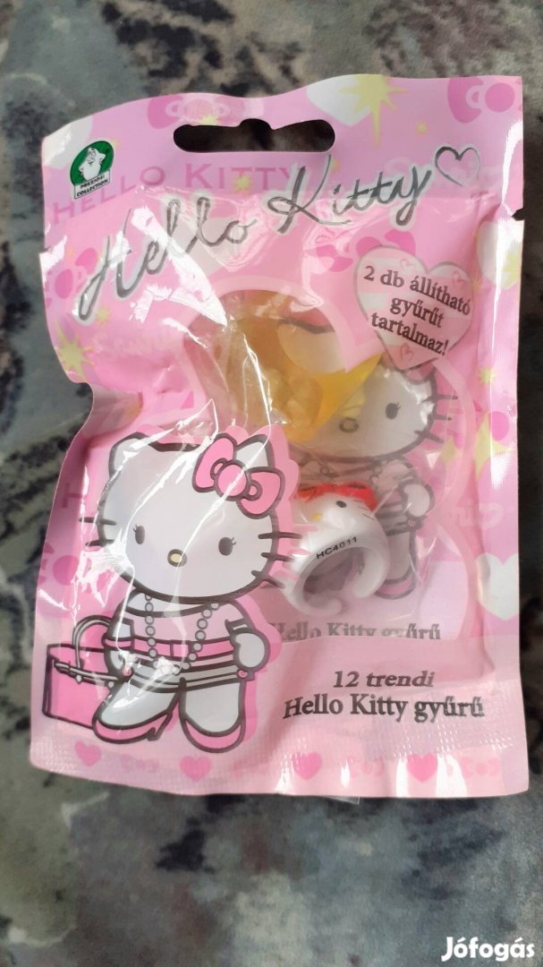 Hello Kitty Bizsu gyűrű 2db-os . Bontatlan