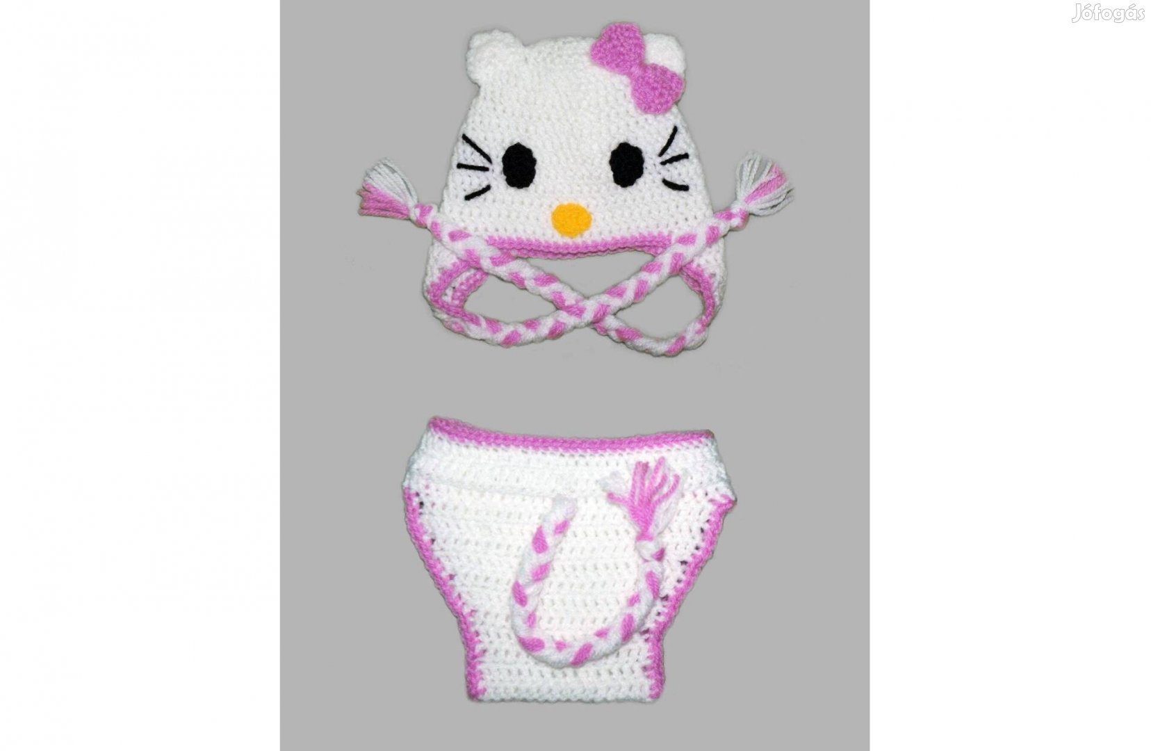 Hello Kitty, horgolt baba jelmez babafotózáshoz