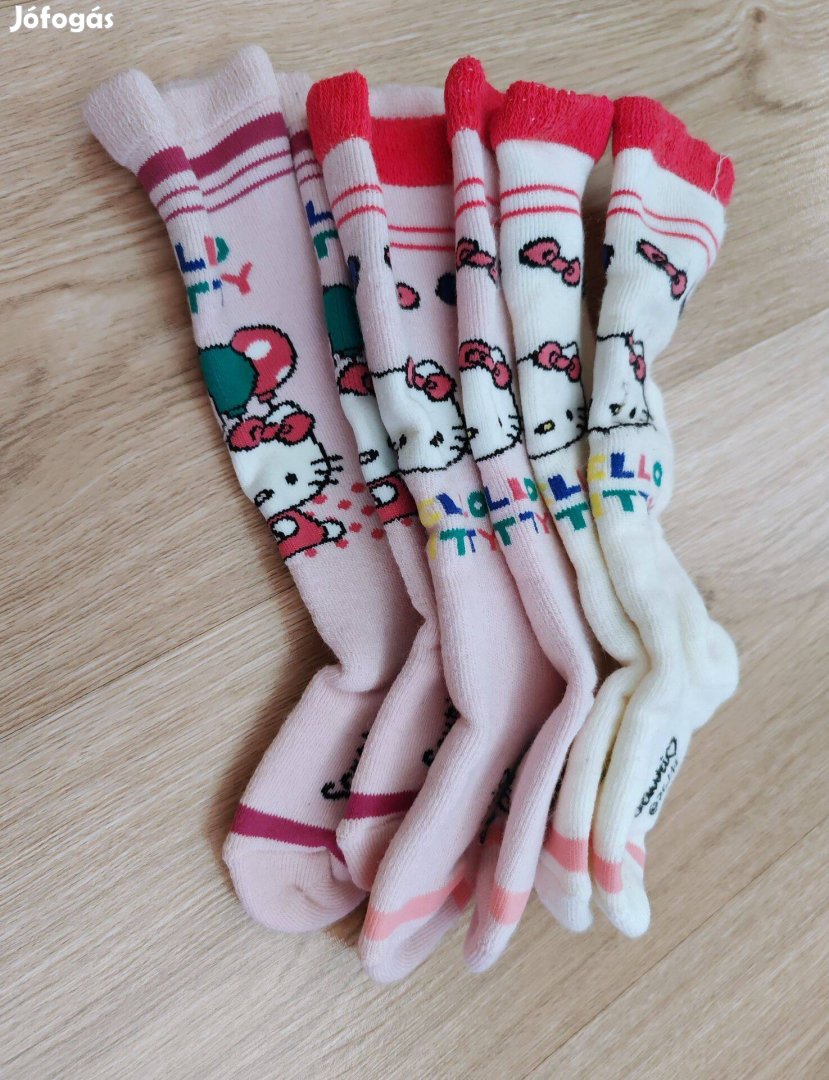 Hello Kitty kislány zokni csomag 3 pár Uj téli