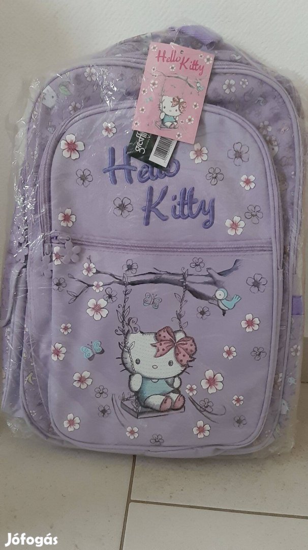 Hello Kitty lila kislány háti- iskolatáska