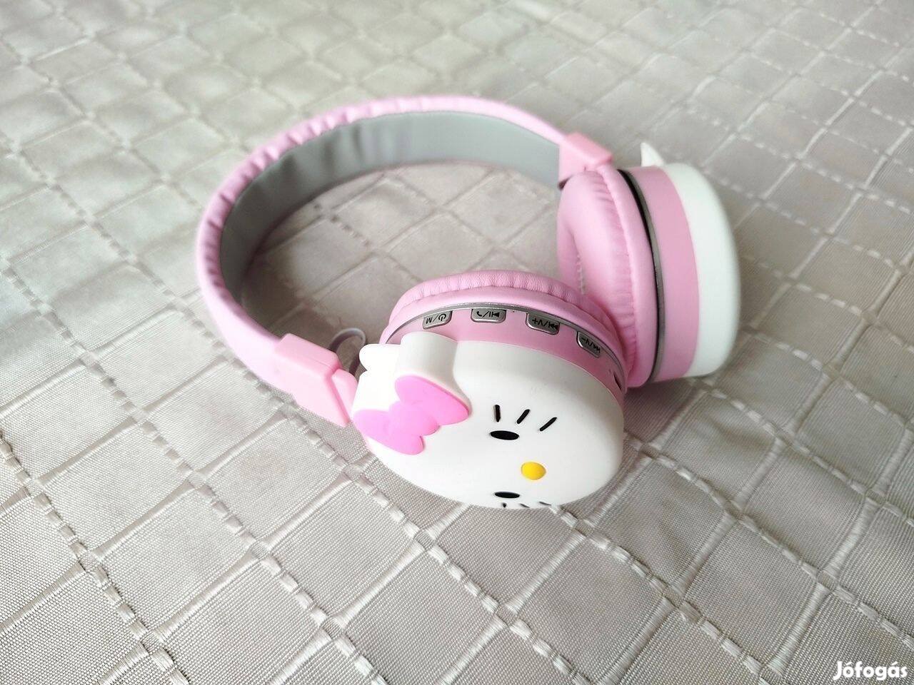 Hello Kitty mikrofonos bluetooth fejhallgató