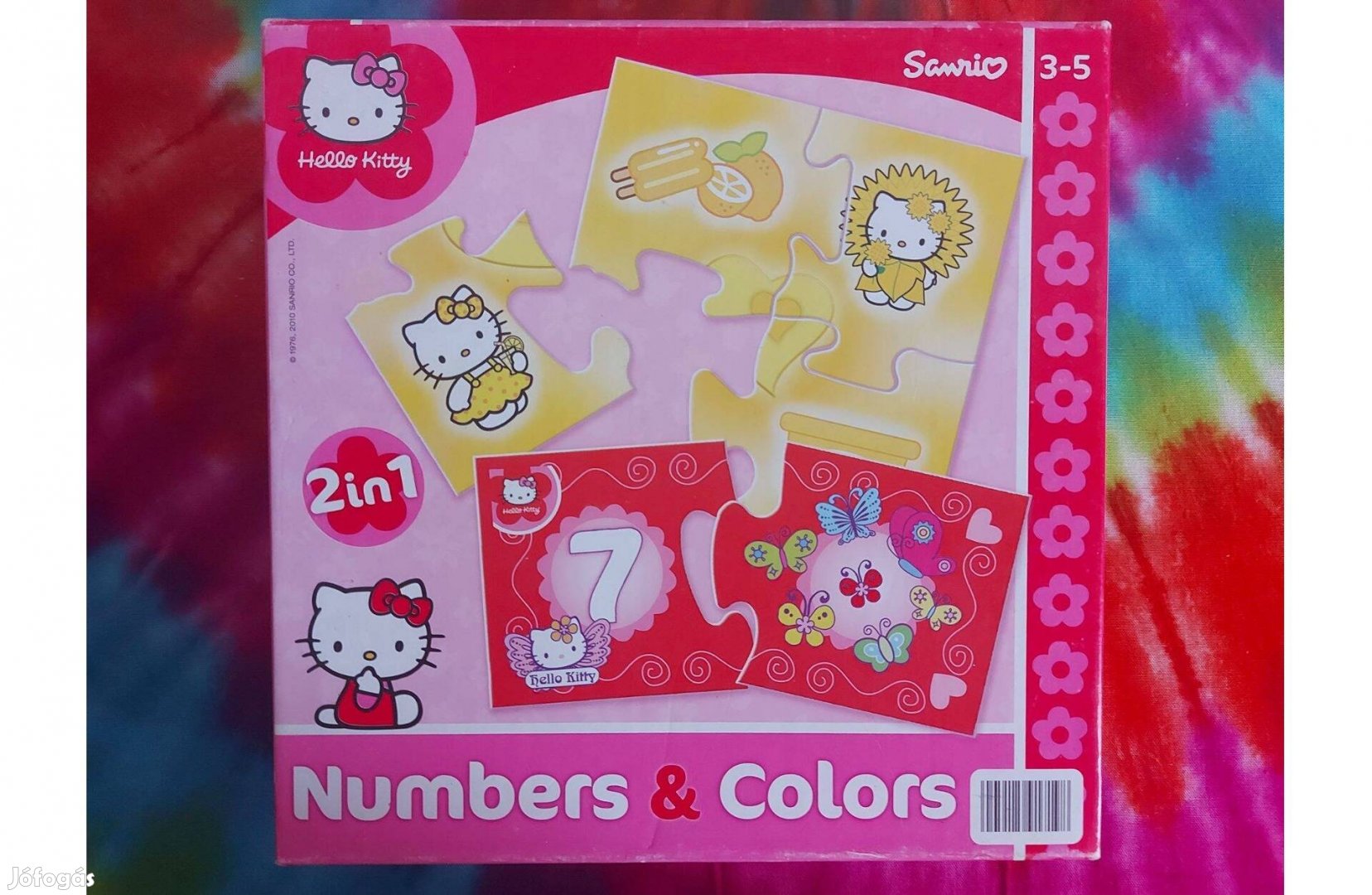 Hello Kitty numbers & colors puzzle kirakó 3-5 év fejlesztő oktató