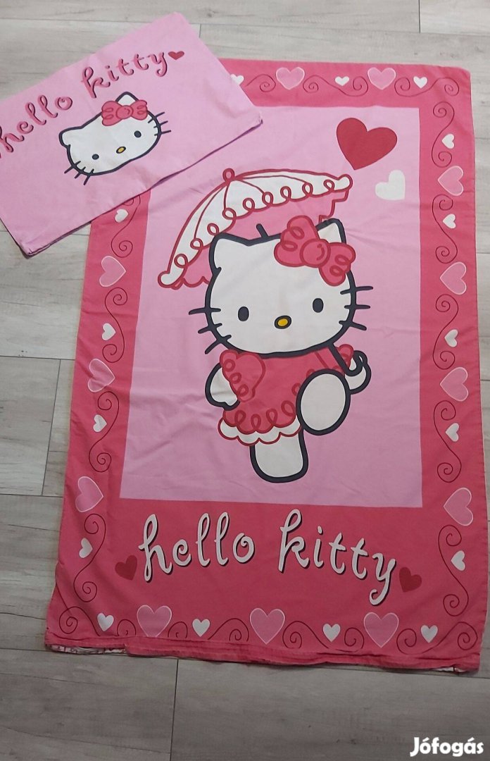 Hello Kitty ovis ágyneműhuzat szett használt szép állapotban