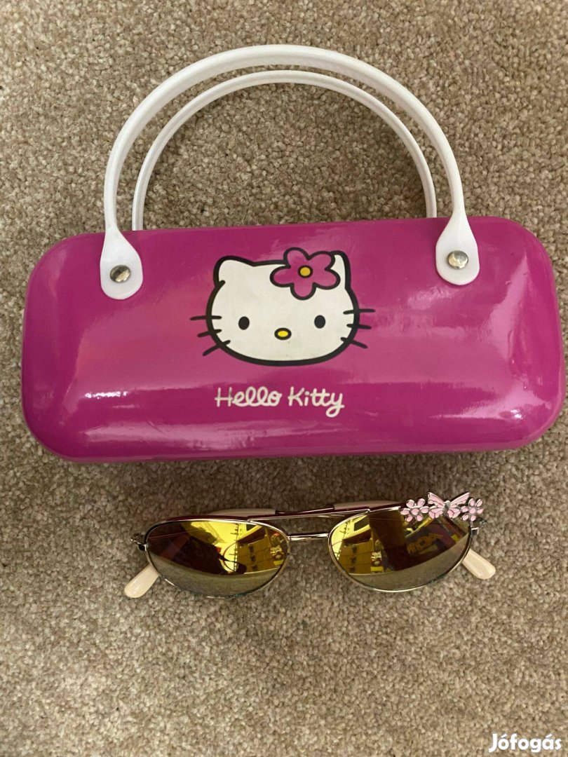Hello Kitty szemüveg + tartó szép állapotban