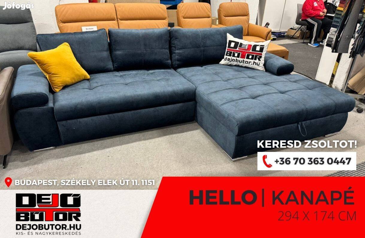 Hello sarok kanapé ülőgarnitúra bútor 294x174 cm infinity 11 ágyazható