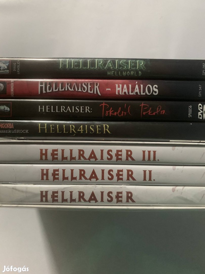 Hellraiser 1,2,3,4,6,7,8rész dvd