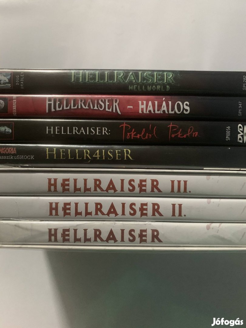 Hellraiser 1,2,3,4,6,7,8rész dvd