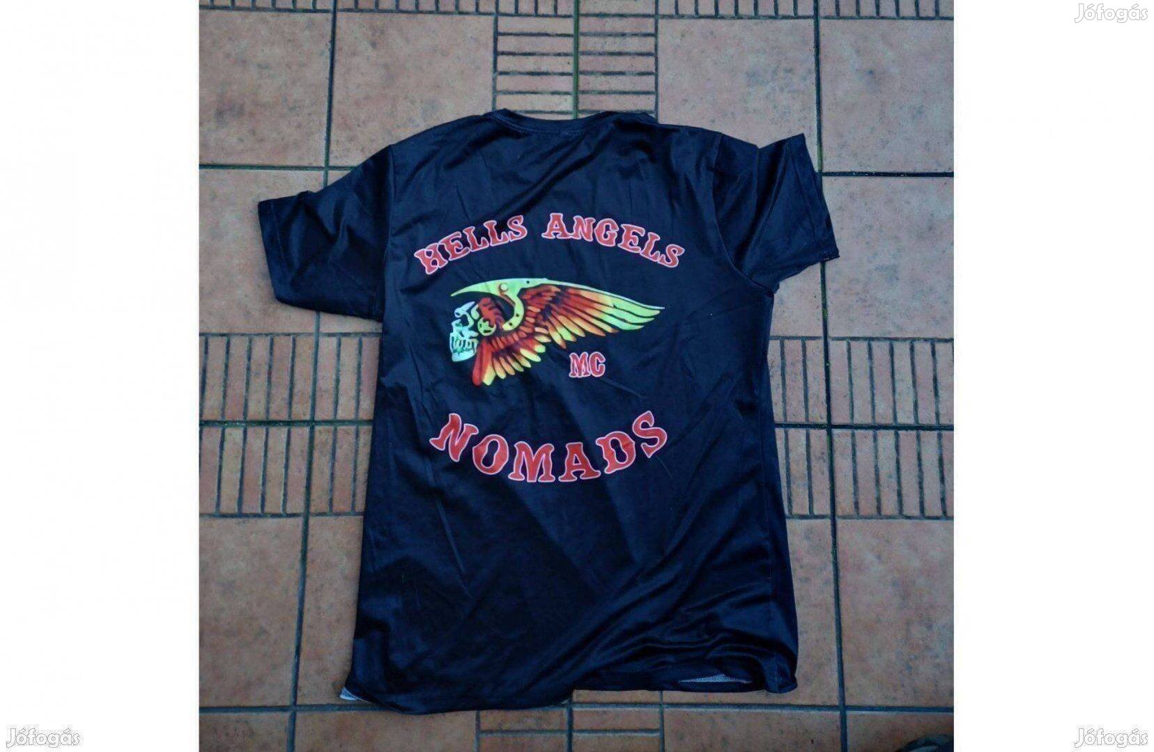 Hells Angels feliratos motoros mez póló XL