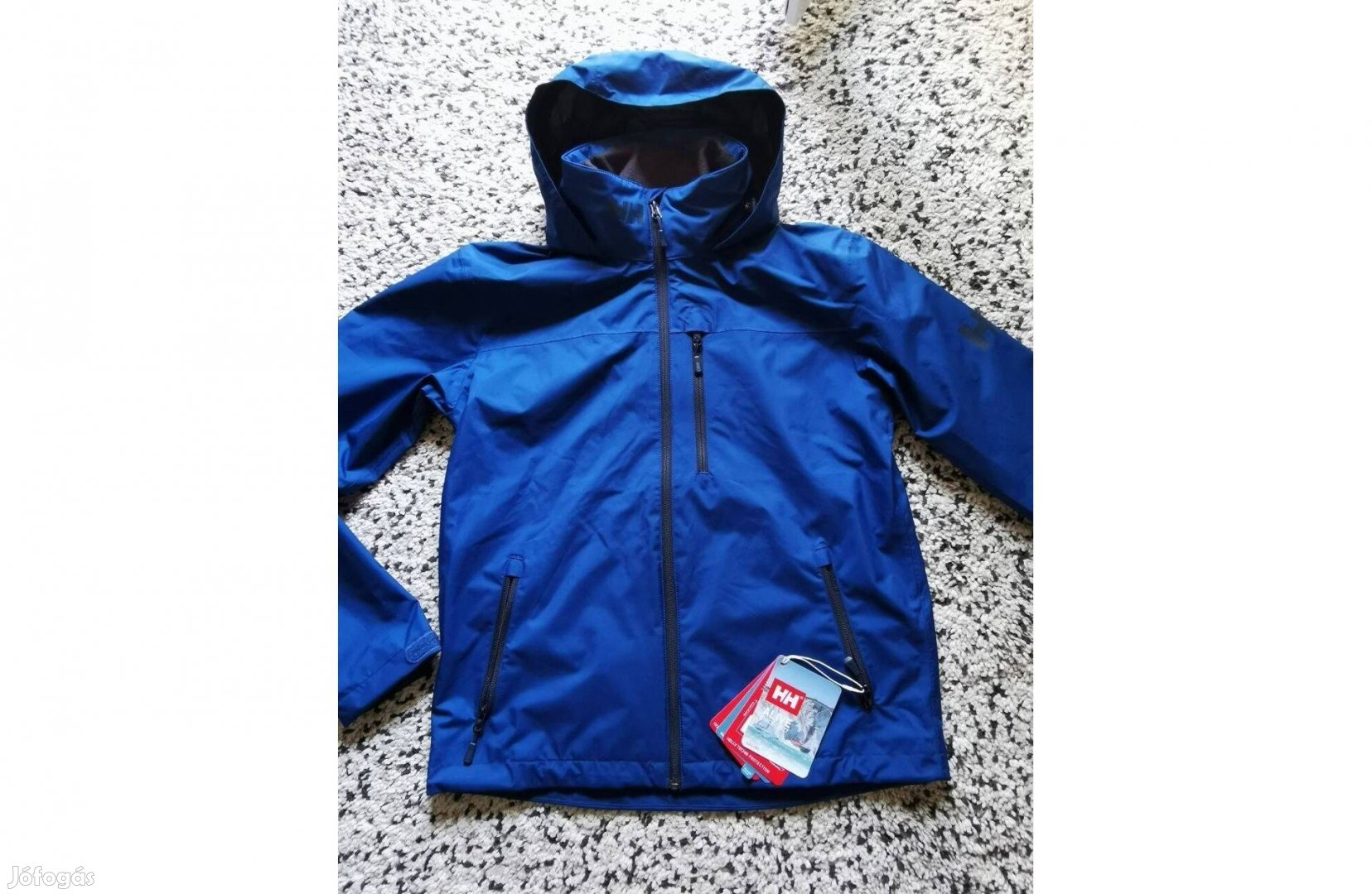 Helly Hansen Crew Hooded Jacket S-es kék férfi kabát. Teljesen új,