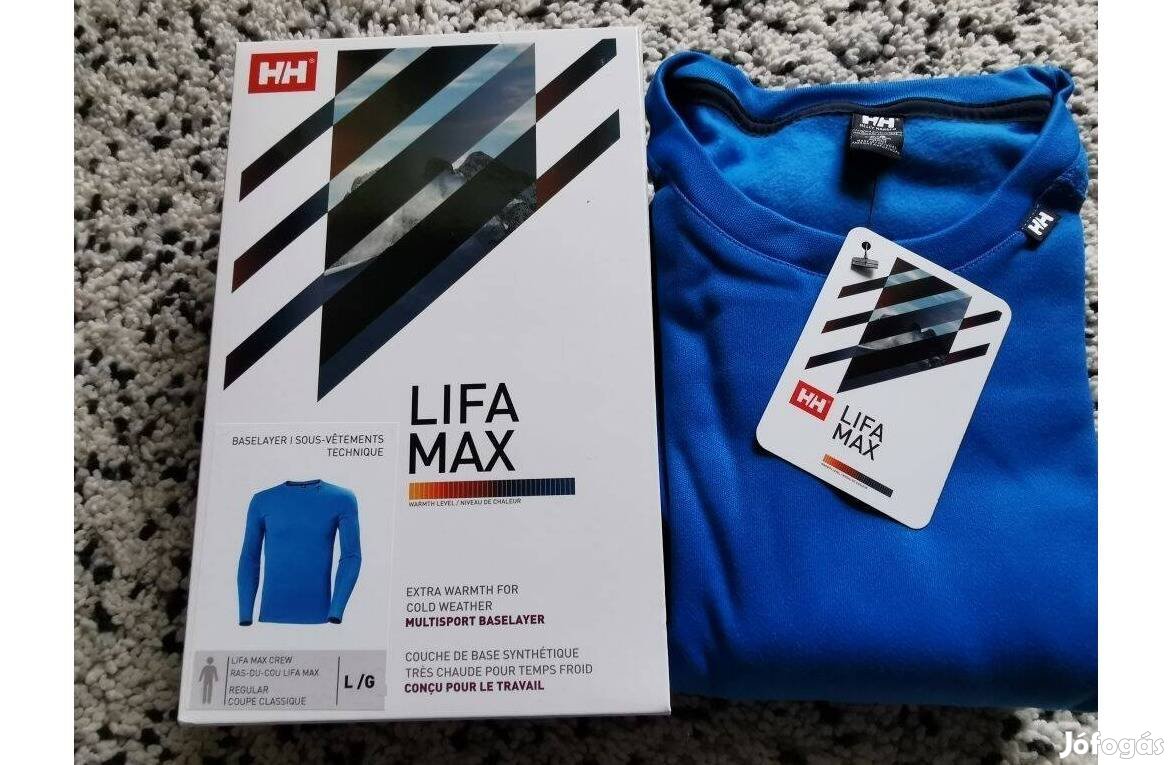Helly Hansen Lifa Max férfi S M XL és XXL-es kék aláöltöző felső. Új